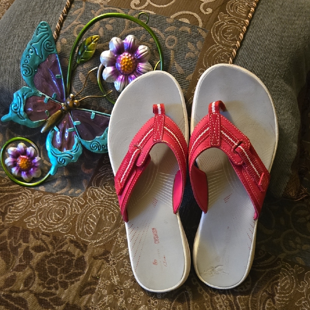 Clarks Red Sandals